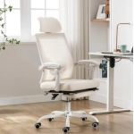 Mesh Ergonomic Office Chair Footrest Home Office Desk Chair with Headrest and Backrest 90-135 Adjustable Computer Executive