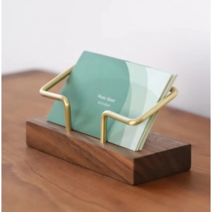 Business Card Holder Desk Organizer Office Desk Display Stand Memo Counter Accessories Tabletop Shelf Wooden Card Holder Storage