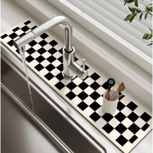 Sink Faucet Drain Pad Table Mat Absorbent Diatom Mud Toilet Pad Non-slip Anti-mildew Mat For Kitchen Countertop Dining