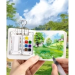 Acrylic Mini Watercolor Palette Empty 8/15 Grid Portable Paint Box Travel Painting Watercolor Packaging Paint Tray Art Supplies